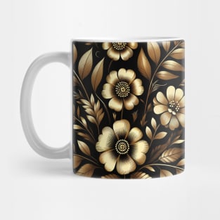 Gold Floral Illustration Mug